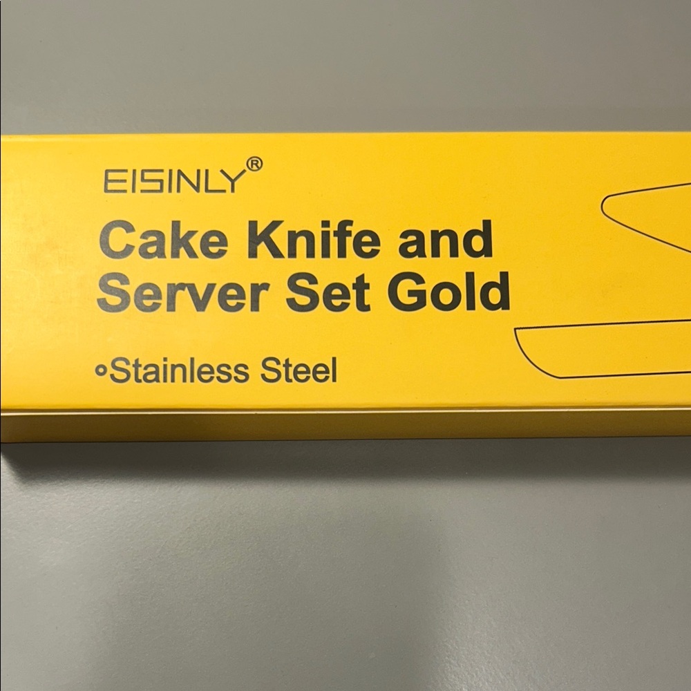 EISINLY Gold Cake Knife and Server Set